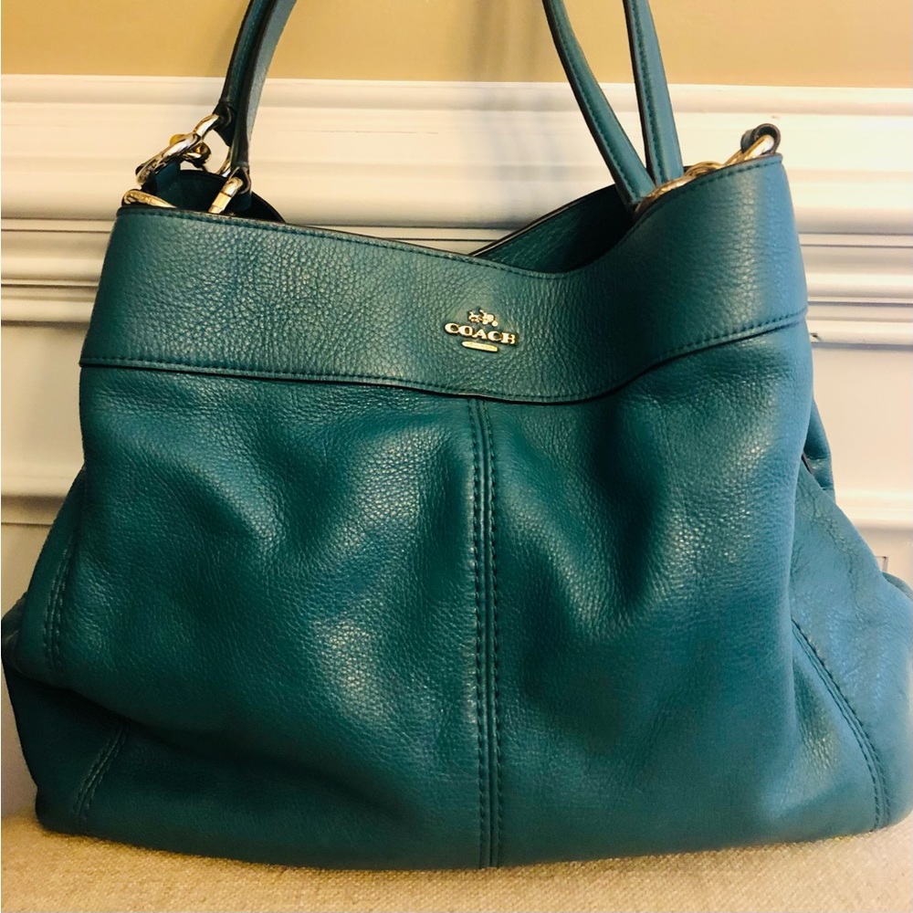 Fantastic teal Coach tote